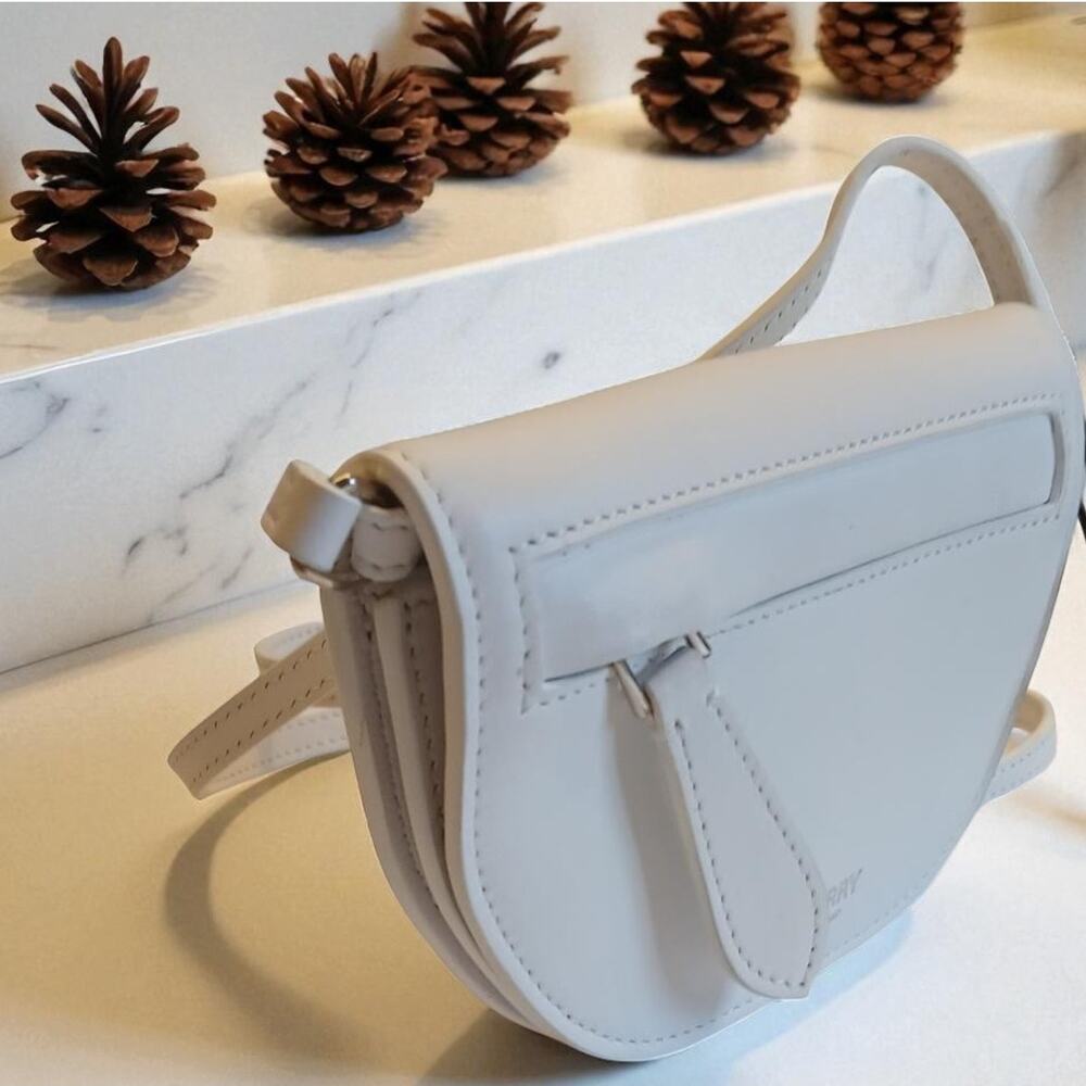 New - Burberry Olympia Micro Mini Leather Shoulder Bag Optic White - Picture 13 of 16